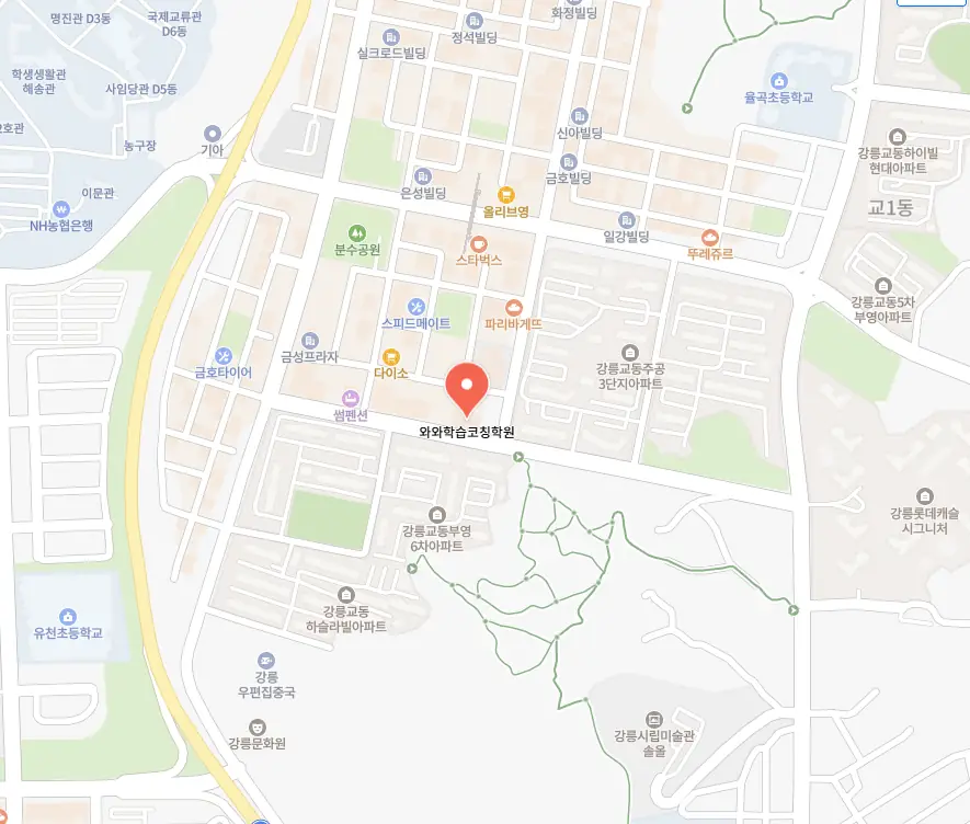 포남동 중등 수학학원 학원 위치